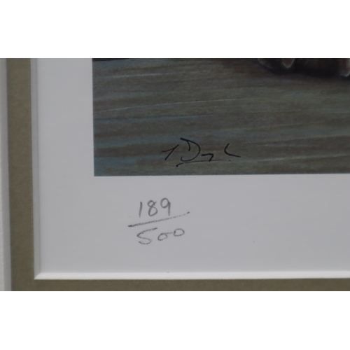 689 - A Framed and Glazed Signed Limited Edition Paul Doyle Print, 'Wine-Manners'. Approx 15.5