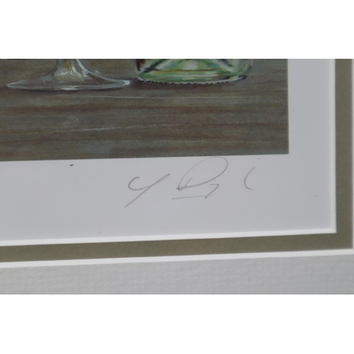 689 - A Framed and Glazed Signed Limited Edition Paul Doyle Print, 'Wine-Manners'. Approx 15.5