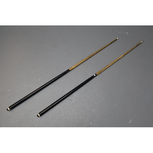 701 - Two 2 Piece Pool Cues