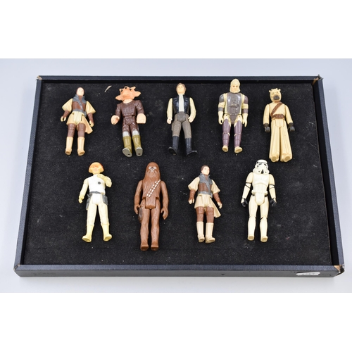 186 - Mixed Tray of Vintage Original Trilogy Star Wars Figures Including Han Solo, Stormtrooper, Princess ... 