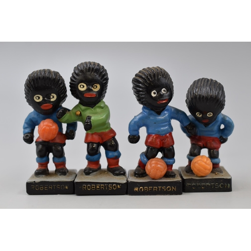 191 - Nine Hand Painted Robertsons Golly Football Figures