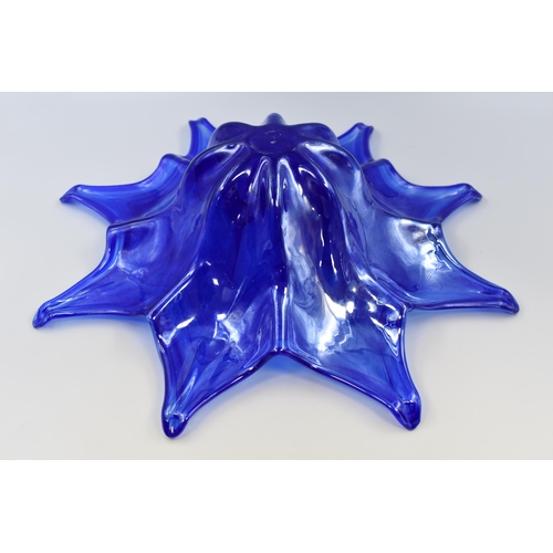 671 - Large blue Murano styled glass bowl