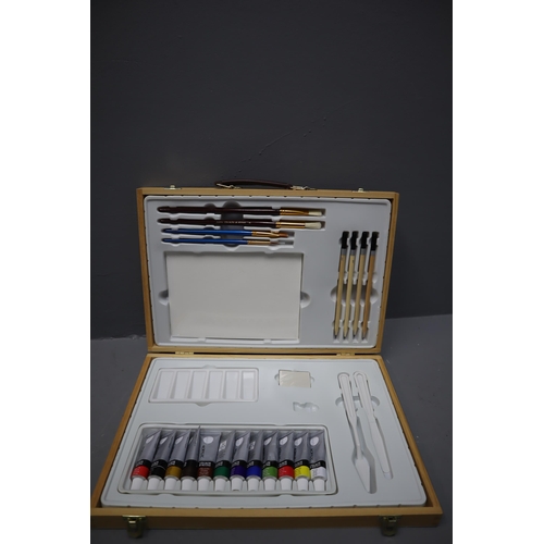 786 - Wooden Cased Artist Oil Painting Kit