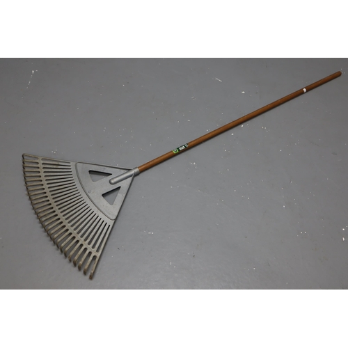 722 - Mid Century Umbrella with two Grabbers and a Garden Rake. NO POSTAGE