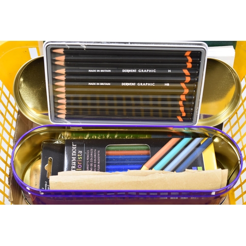 791 - Collection of new and used Professional Artist Pastels, Pencils, Pad, Book on Tips to Draw, and more