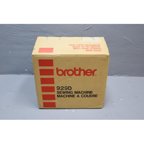 871 - Boxed As New Brother 929d Overlocker Sewing Machine. Complete with instructions.