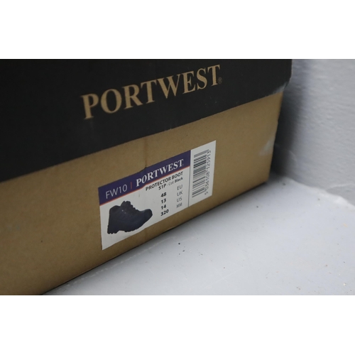 730 - A Boxed Pair of Portwest Safety Boots, Size 13. Appears New