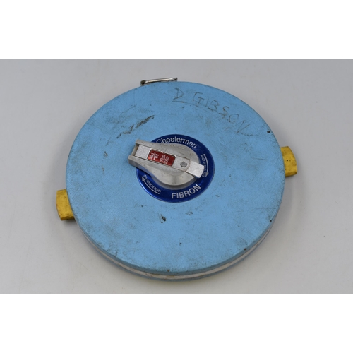 747 - Vintage Rabone Chesterman Fibron 100ft Tape Measure