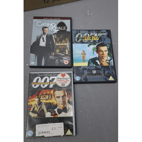 843 - Selection of 50 DVD's including James Bond, The Full Monty and More