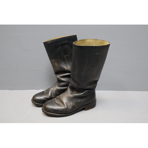 751 - A Pair of German Leather Jack Boots, Size 6