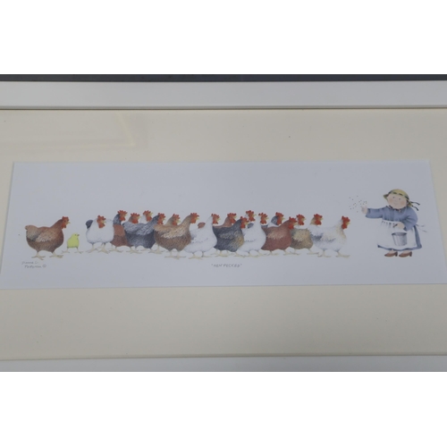 811 - Two Framed and Glazed Dianne Patterson Prints ('Ewetopia', And 'Henpecked'), With Framed and Glazed ... 