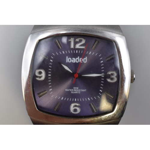 78 - A Designer 'Loaded' Gents Quartz Watch, Working