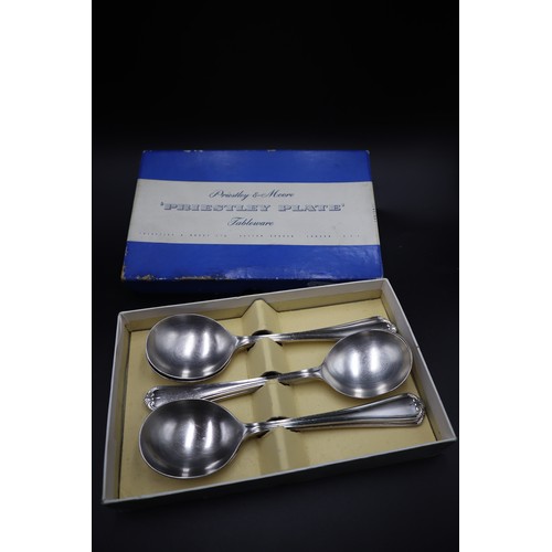 357 - Three Cased Sets of Silver Plated Cutlery including Priestley, and Francis Howard