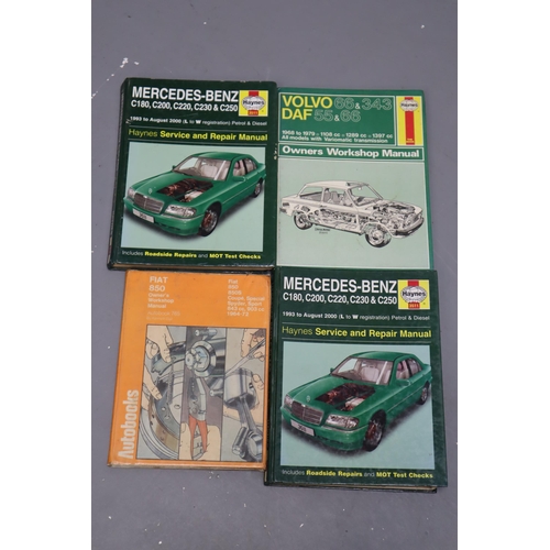 749 - A Selection of Vintage Car Manuals To Include Citreon BX, A55 MKII Workshop Manual, Mercedes Benz C-... 