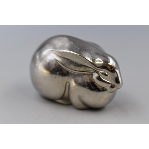 15 - A Silver Plated Dansk Rabbit Paperweight