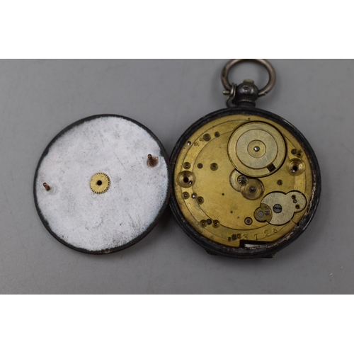 23 - Antique Swiss Silver Fob Watch in need of attention a/f