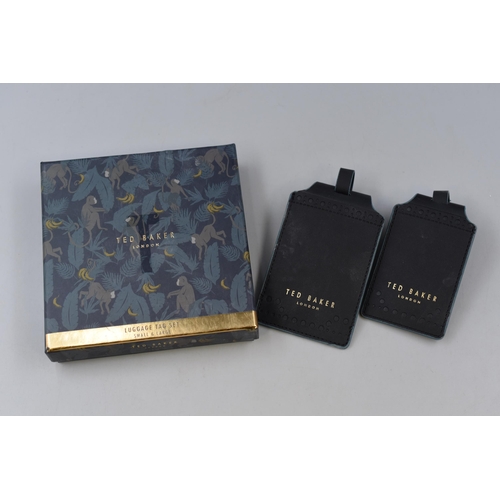 208 - Ted Baker London Luggage Tag Set Small & Large