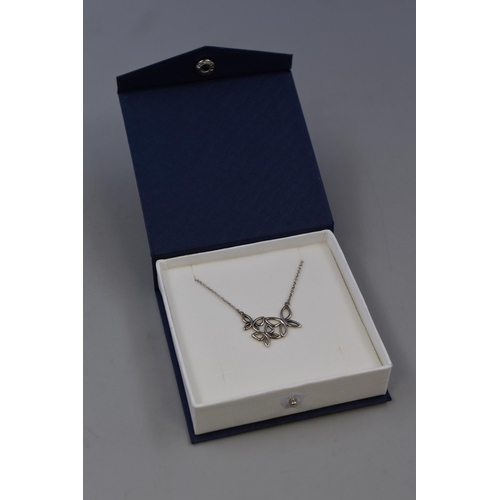 228 - Silver 925, Butterfly Necklace, Complete with Presentation Box