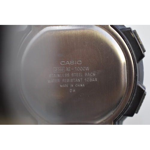 74 - Casio 5 Alarms WR100M Digital Watch (Working)