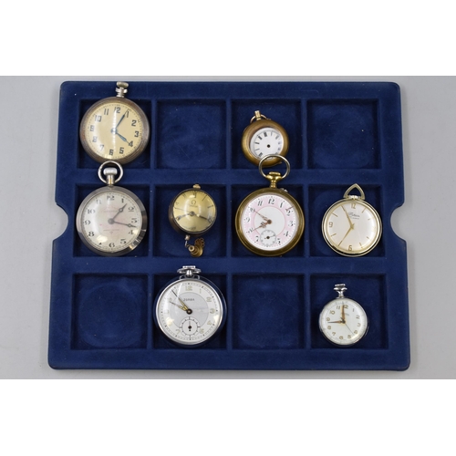 77 - A Selection of Eight Pocket Watches For Spares and Repairs