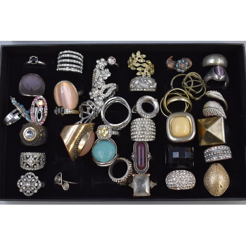 88 - A Selection of Approx 70 Vintage Designer Rings, In Two Presentation Boxes