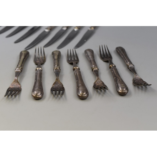 102 - Fifteen Pieces of Schwerte of Germany 1940s Silver Handled Cutlery