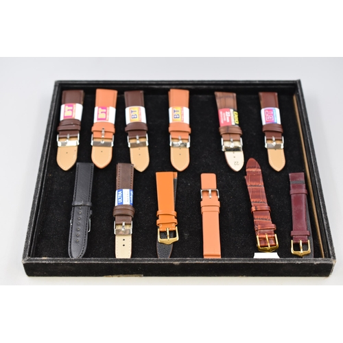 103 - Selection of 12 New Leather Watch Straps