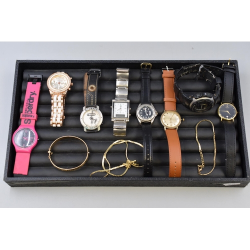 105 - Mixed selection of Watches and Jewellery including Timex (Untested)