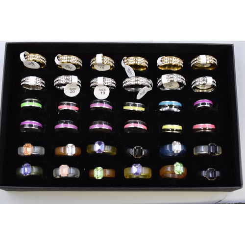 96 - Thirty-Six Designer Rings, In Presentation Box