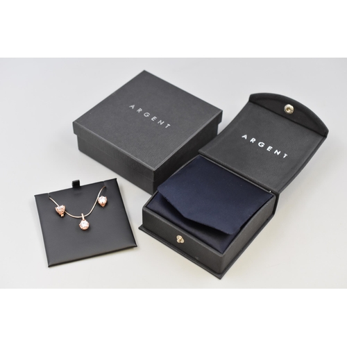 97 - Silver 925, Necklace & Earring Set Complete in Presentation Box