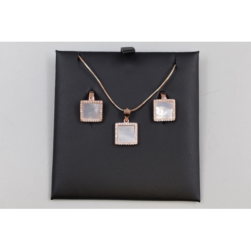 98 - Silver 925 Necklace & Earrings Set Complete in Presentation Box