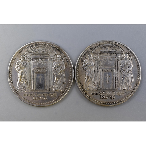 116 - Two Vatican City Commemorative Pope Medals