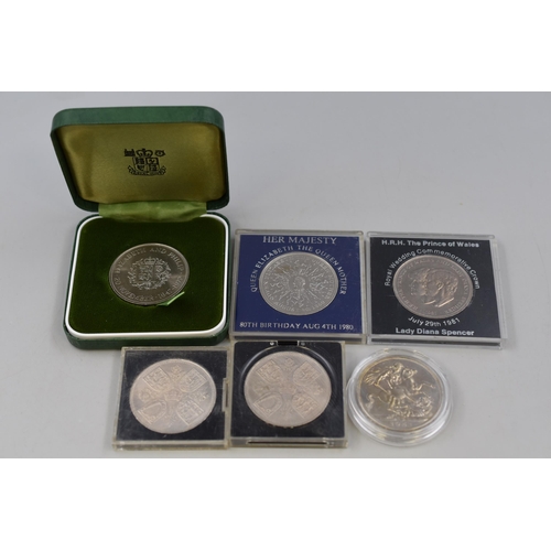 122 - Selection of 6 Royal Mint Crowns including George VI 1951