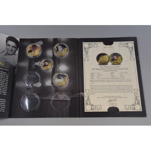 142 - Gold plated Official Elvis Presley coin sets (incomplete)