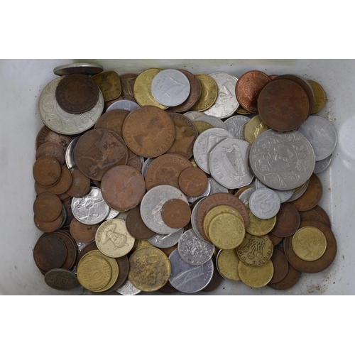 144 - A mixed box of coins to include: H.M. Queen Elizabeth II Silver Jubilee Crown, National Westminster ... 