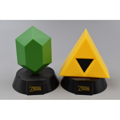 148 - Two Zelda Lights to include Green Rupee Light and Triforce Light