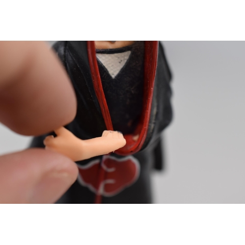 157 - Four Naruto Shippuden Action Figures Includes Naruto, Kakashi, Sasuke and Itachi. AF, All Approx 4.5... 