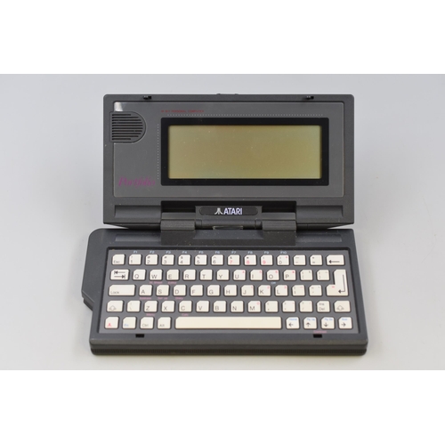 160 - Rare Working Vintage Atari Portfolio Pocket Computer complete with Parallel Interface and a 9 Pin to... 