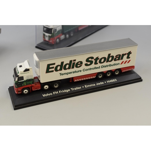 161 - Two Collectors 'Eddie Stobart' Die-Cast Models to Include, Volvo FH Fridge Trailer - H4663- Emma Jad... 