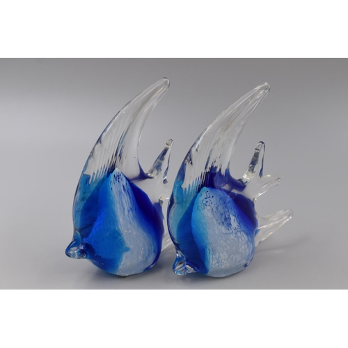 174 - Pair of Murano Style Hand Blown Glass Fish