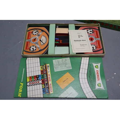 532 - Two Vintage Waddingtons Board Games inclduing Totoplay and Formula 1