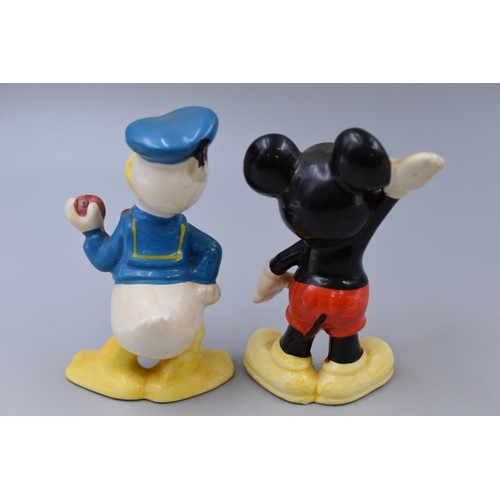 182 - Two Walt Disney Ceramic Statues to include Mickey Mouse and Donald Duck