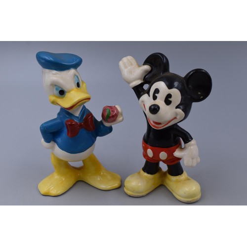 182 - Two Walt Disney Ceramic Statues to include Mickey Mouse and Donald Duck