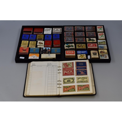 193 - Large collection of vintage Match boxes/books with a book of collectable match boxes also included i... 