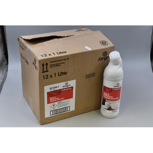 696 - Brand New Box of 12 Industrial Strength Professional Toilet and Washroom Cleaner Fluid. No Postage