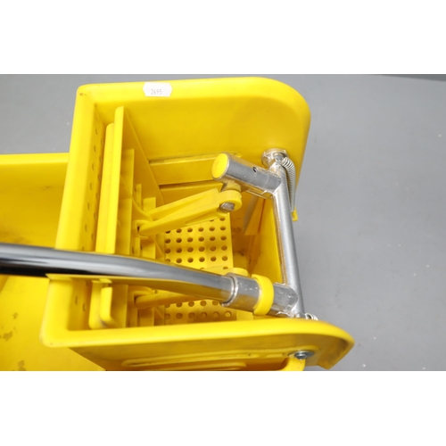 709 - Mop bucket with ringer on wheels