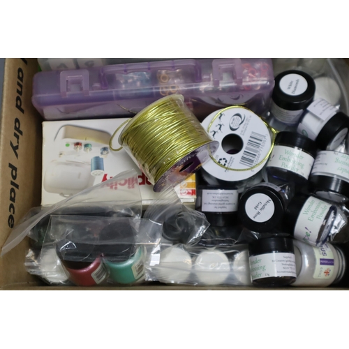 851 - Mixed Lot of Arts and Craft Items to include Stamps, Jewellery Kit, Glitters and more