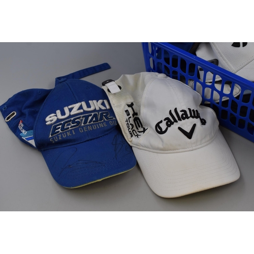 734 - A Selection of Sports Caps To Include Taylor Made, Callaway, Nike, Fila, Adidas, A Signed Suzuki Cap... 