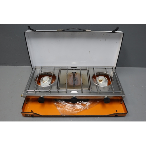 816 - An SMS Retro Style Camping Stove, Two Hobs and Grill