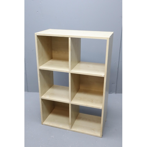 635 - A Pair of Modern Pine Effect Storage Units (Each With Six Storage Cubes), Approx 24